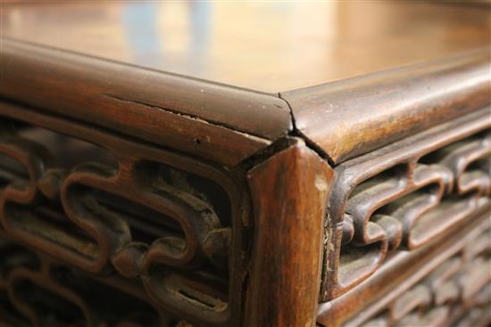 A nest of Chinese hardwood tables W.51cm